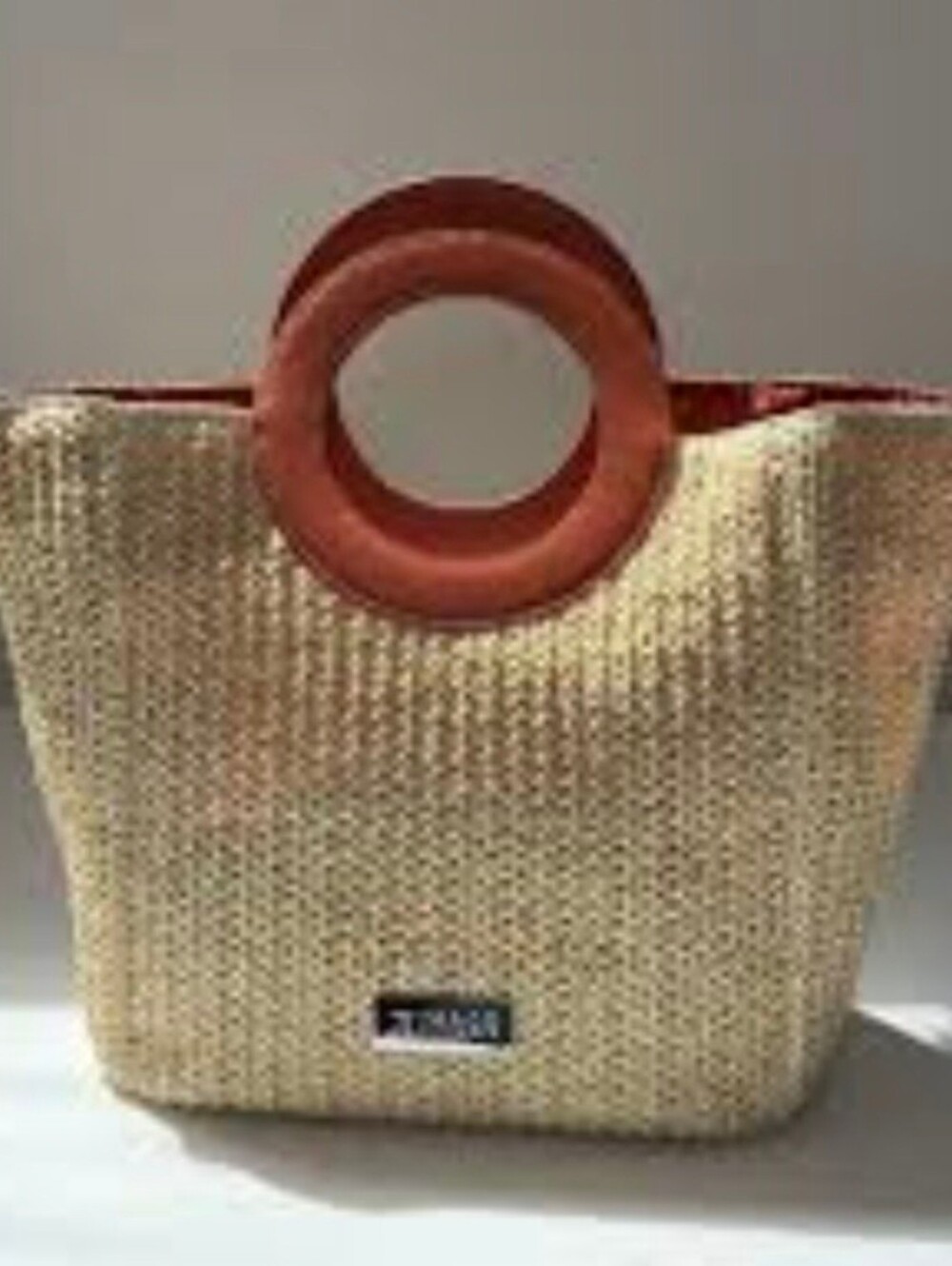 Image 2026 Limited Edition Summer Bag Straw Tote Bag with Brown Circular Handles